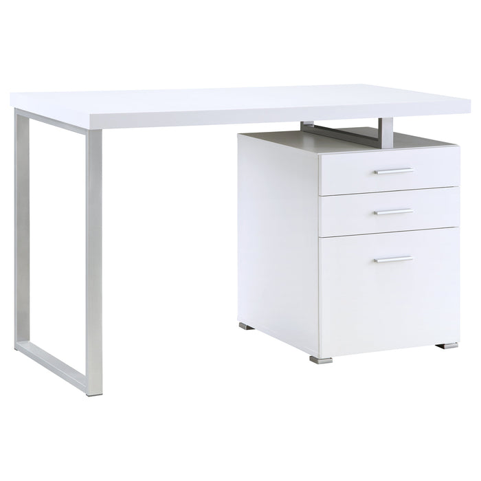 Coaster Brennan 3-drawer Office Desk White Default Title