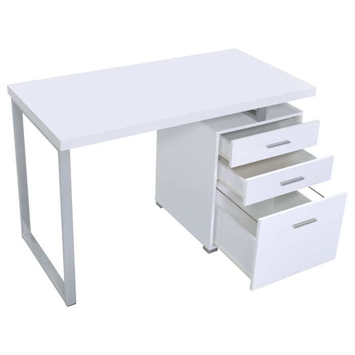 Coaster Brennan 3-drawer Office Desk White Default Title