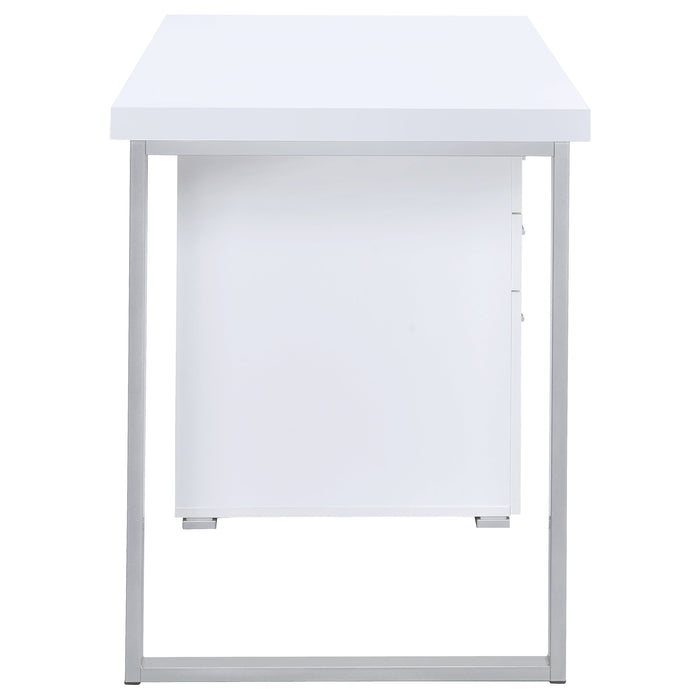 Coaster Brennan 3-drawer Office Desk White Default Title