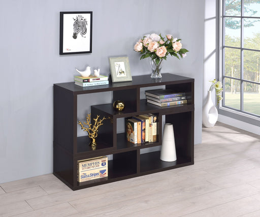 Coaster Velma Convertible TV Console and Bookcase Cappuccino Default Title