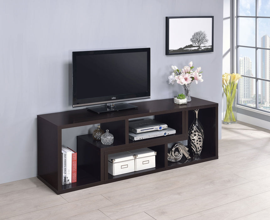 Coaster Velma Convertible TV Console and Bookcase Cappuccino Default Title