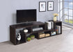 Coaster Velma Convertible TV Console and Bookcase Cappuccino Default Title