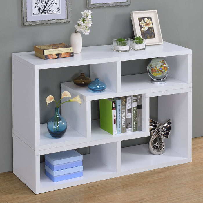 Coaster Velma Convertible TV Console and Bookcase White Default Title