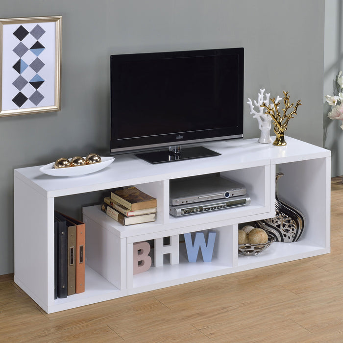 Coaster Velma Convertible TV Console and Bookcase White Default Title