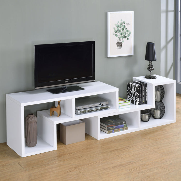 Coaster Velma Convertible TV Console and Bookcase White Default Title