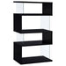 Coaster Emelle 4-tier Bookcase Black and Clear Default Title