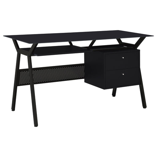 Coaster Weaving 2-drawer Computer Desk Black Default Title