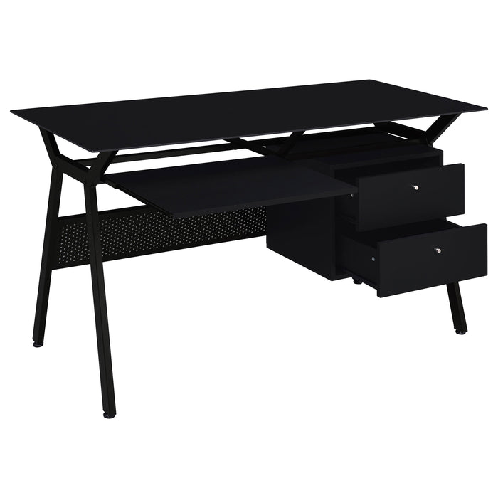 Coaster Weaving 2-drawer Computer Desk Black Default Title