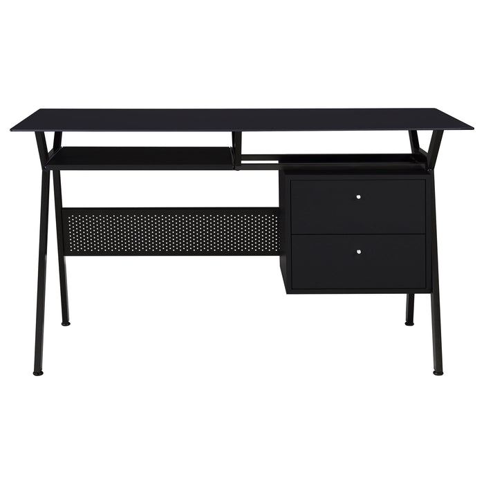 Coaster Weaving 2-drawer Computer Desk Black Default Title