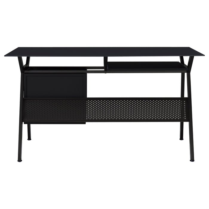 Coaster Weaving 2-drawer Computer Desk Black Default Title