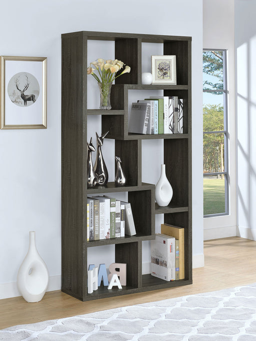 Coaster Theo 10-shelf Bookcase Weathered Grey Default Title