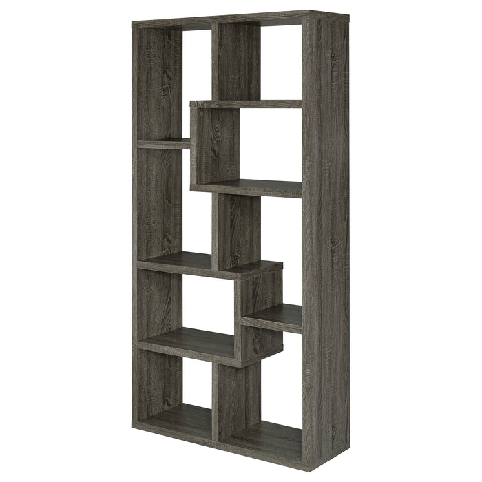 Coaster Theo 10-shelf Bookcase Weathered Grey Default Title