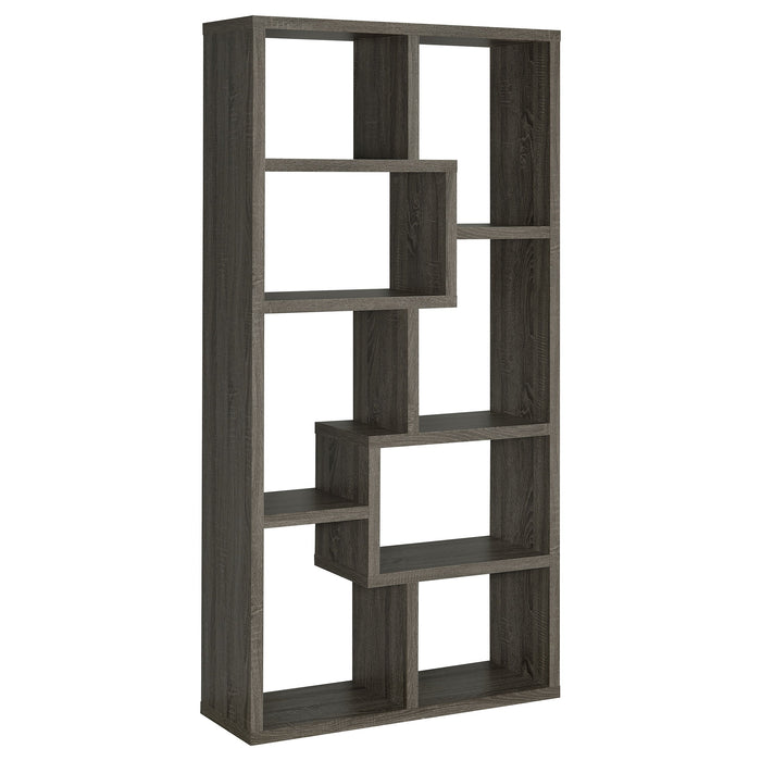 Coaster Theo 10-shelf Bookcase Weathered Grey Default Title