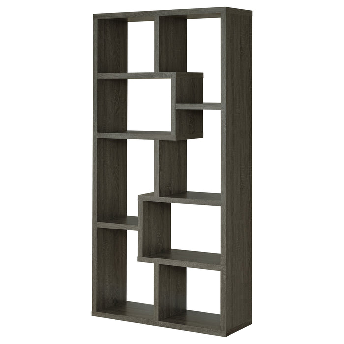 Coaster Theo 10-shelf Bookcase Weathered Grey Default Title