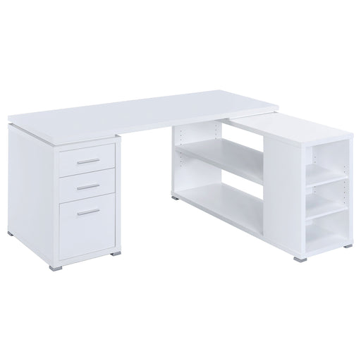 Coaster Yvette L-shape Office Desk White Default Title