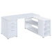 Coaster Yvette L-shape Office Desk White Default Title