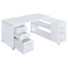 Coaster Yvette L-shape Office Desk White Default Title