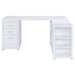 Coaster Yvette L-shape Office Desk White Default Title