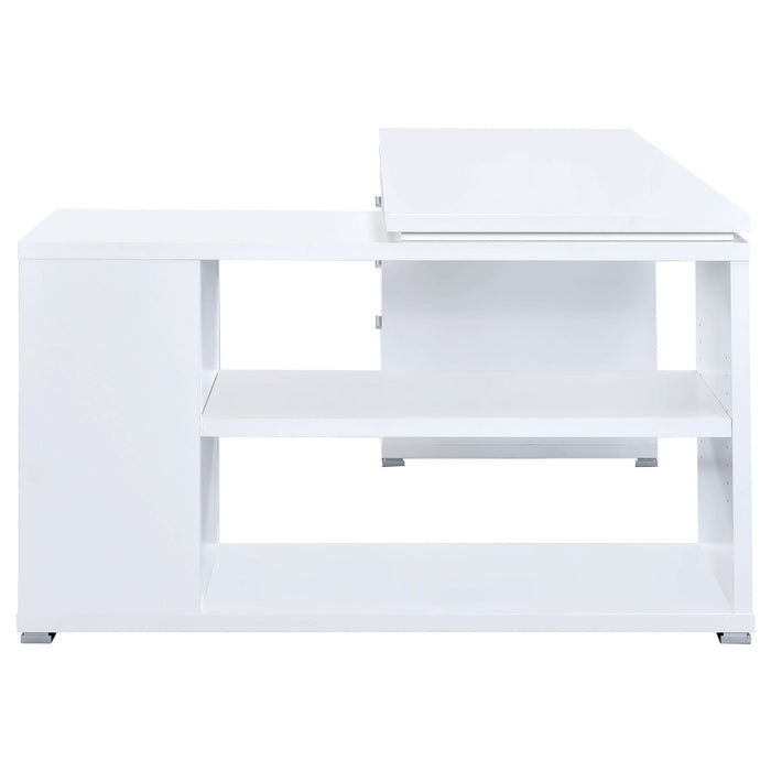 Coaster Yvette L-shape Office Desk White Default Title