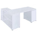 Coaster Yvette L-shape Office Desk White Default Title