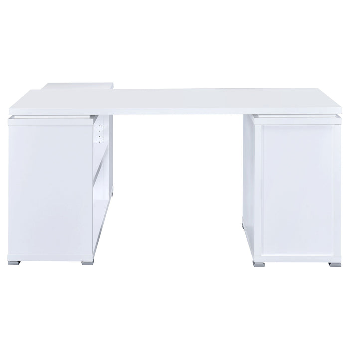 Coaster Yvette L-shape Office Desk White Default Title