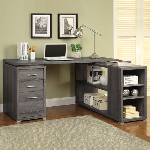 Coaster Yvette L-shape Office Desk Weathered Grey Default Title