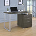 Coaster Brennan 3-drawer Office Desk Weathered Grey Default Title