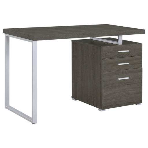 Coaster Brennan 3-drawer Office Desk Weathered Grey Default Title