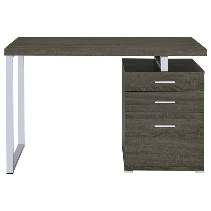 Coaster Brennan 3-drawer Office Desk Weathered Grey Default Title