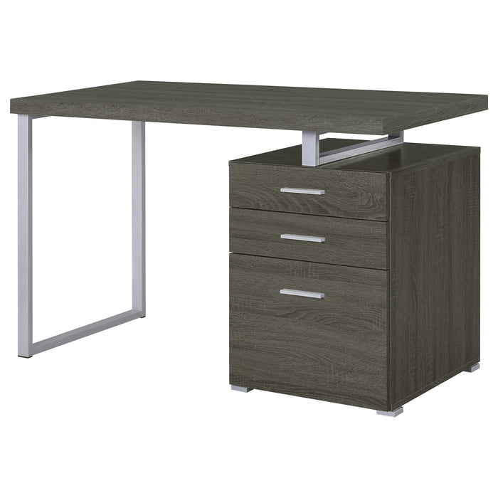 Coaster Brennan 3-drawer Office Desk Weathered Grey Default Title