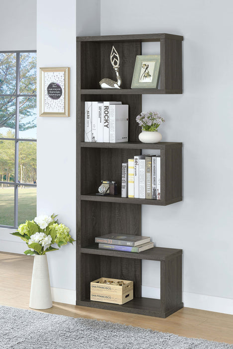 Coaster Joey 5-tier Bookcase Weathered Grey Default Title