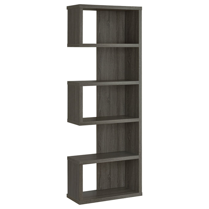 Coaster Joey 5-tier Bookcase Weathered Grey Default Title