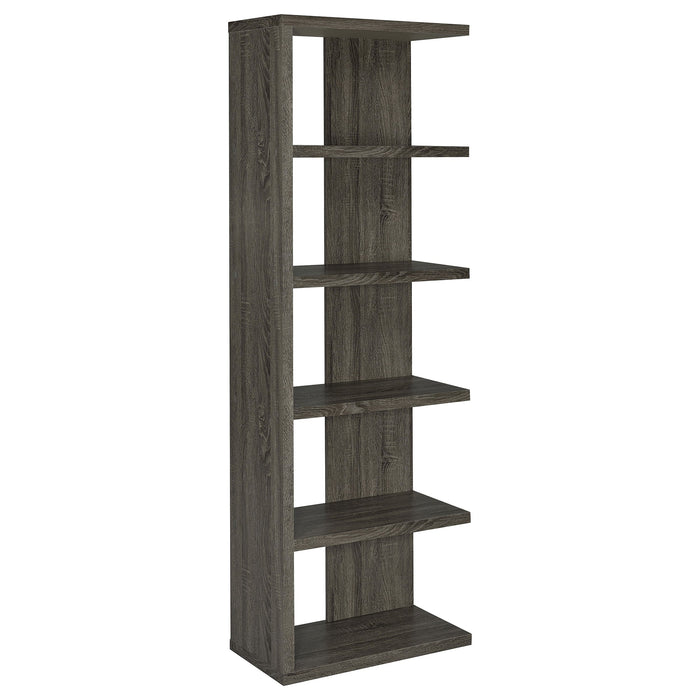 Coaster Harrison 5-tier Bookcase Weathered Grey Default Title