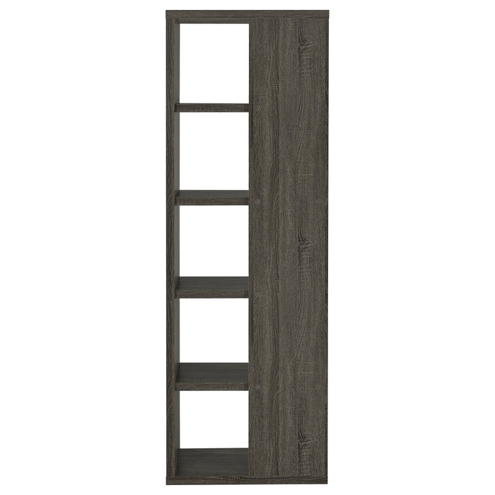 Coaster Harrison 5-tier Bookcase Weathered Grey Default Title