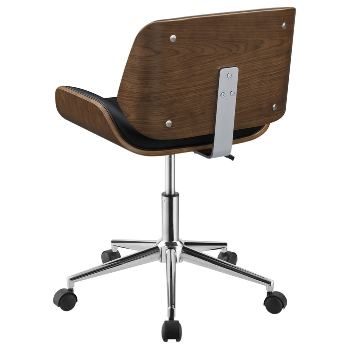 Coaster Addington Adjustable Height Office Chair Black and Chrome Default Title