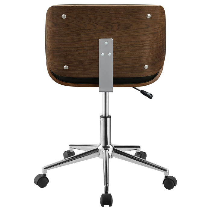 Coaster Addington Adjustable Height Office Chair Black and Chrome Default Title