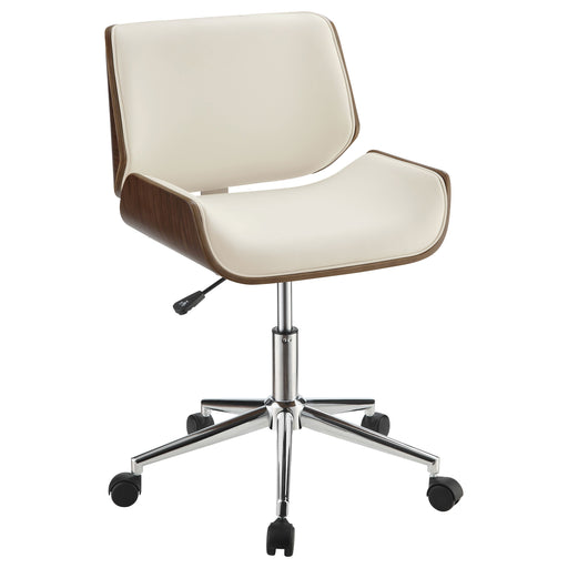 Coaster Addington Adjustable Height Office Chair Ecru and Chrome Default Title