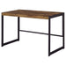 Coaster Estrella Writing Desk Antique Nutmeg and Gunmetal Default Title