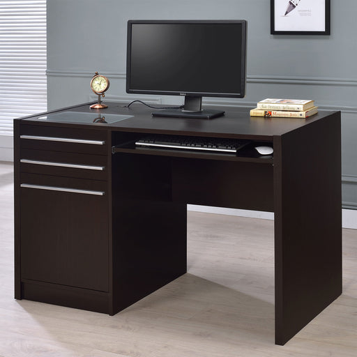 Coaster Halston Rectangular Connect-it Office Desk Cappuccino Default Title