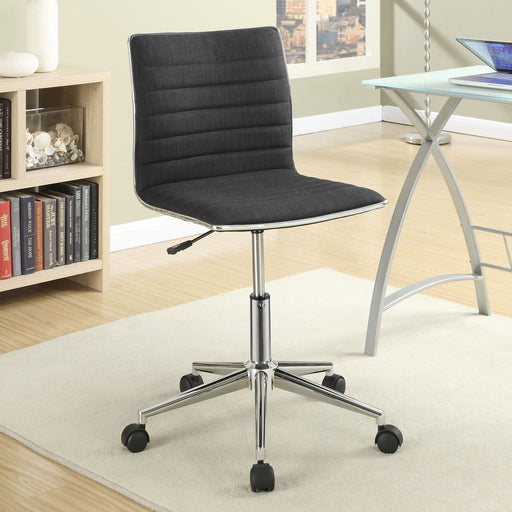 Coaster Chryses Adjustable Height Office Chair Black and Chrome Default Title