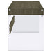 Coaster Dobrev 2-drawer Writing Desk Weathered Grey and Clear Default Title