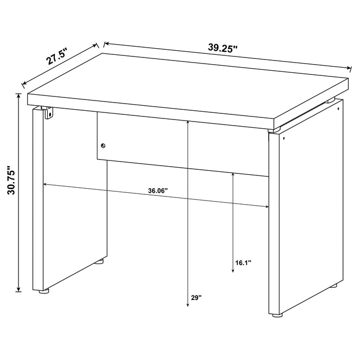 Coaster Skylar Extension Desk Cappuccino Default Title