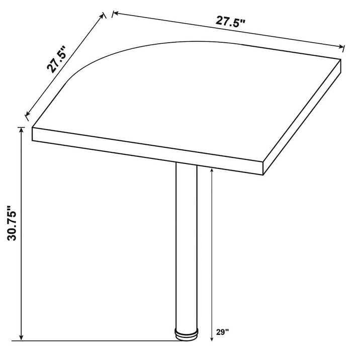 Skylar Square Corner Table Cappuccino