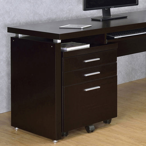 Coaster Skylar 3-drawer Mobile File Cabinet Cappuccino Default Title
