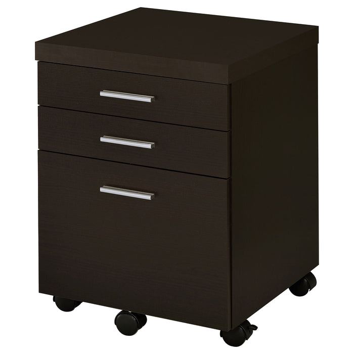 Coaster Skylar 3-drawer Mobile File Cabinet Cappuccino Default Title