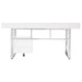 Coaster Whitman 4-drawer Writing Desk Glossy White Default Title