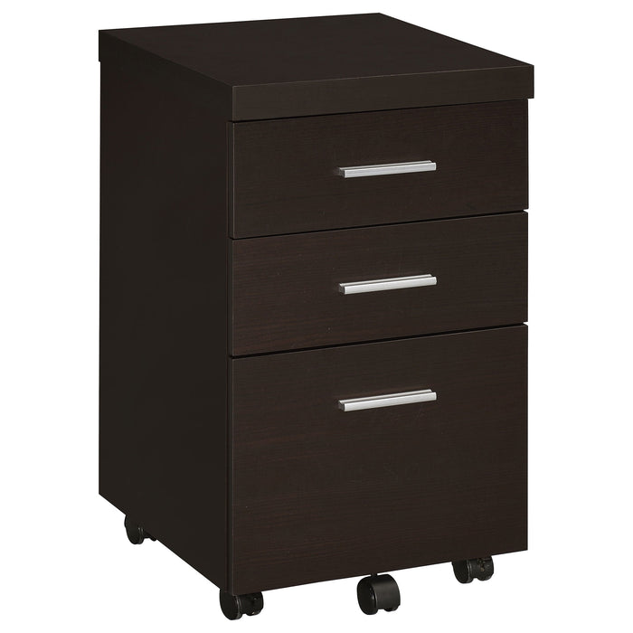 Coaster Skeena 3-drawer Mobile Storage Cabinet Cappuccino Default Title