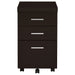 Coaster Skeena 3-drawer Mobile Storage Cabinet Cappuccino Default Title