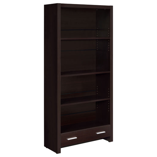 Coaster Skylar 5-shelf Bookcase with Storage Drawer Cappuccino Default Title