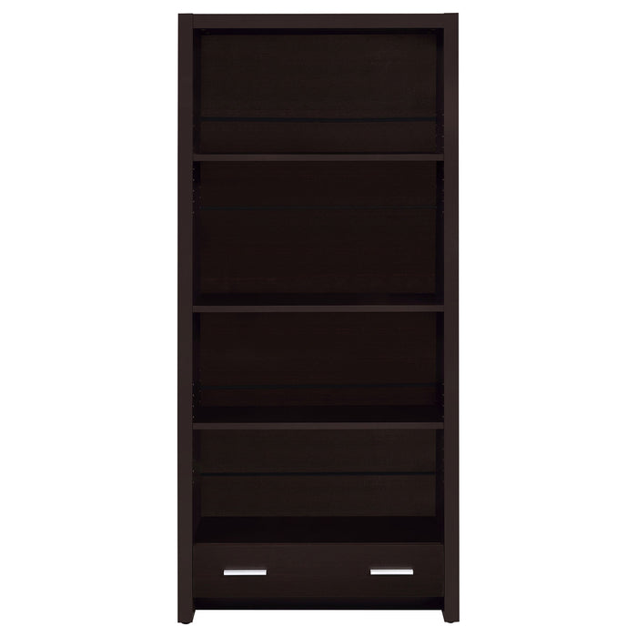 Coaster Skylar 5-shelf Bookcase with Storage Drawer Cappuccino Default Title